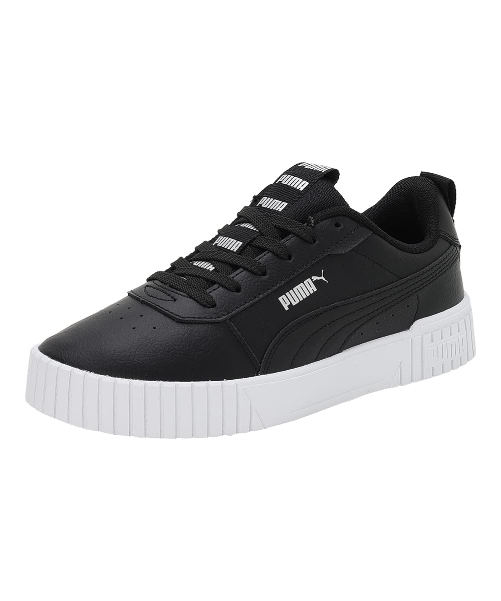 Puma Womens Carina 2.0 Tape Black-Black-Silver Sneaker - 6 UK (38585002) (B09L5HS6LC) Amazon Price History, Amazon Price Tracker