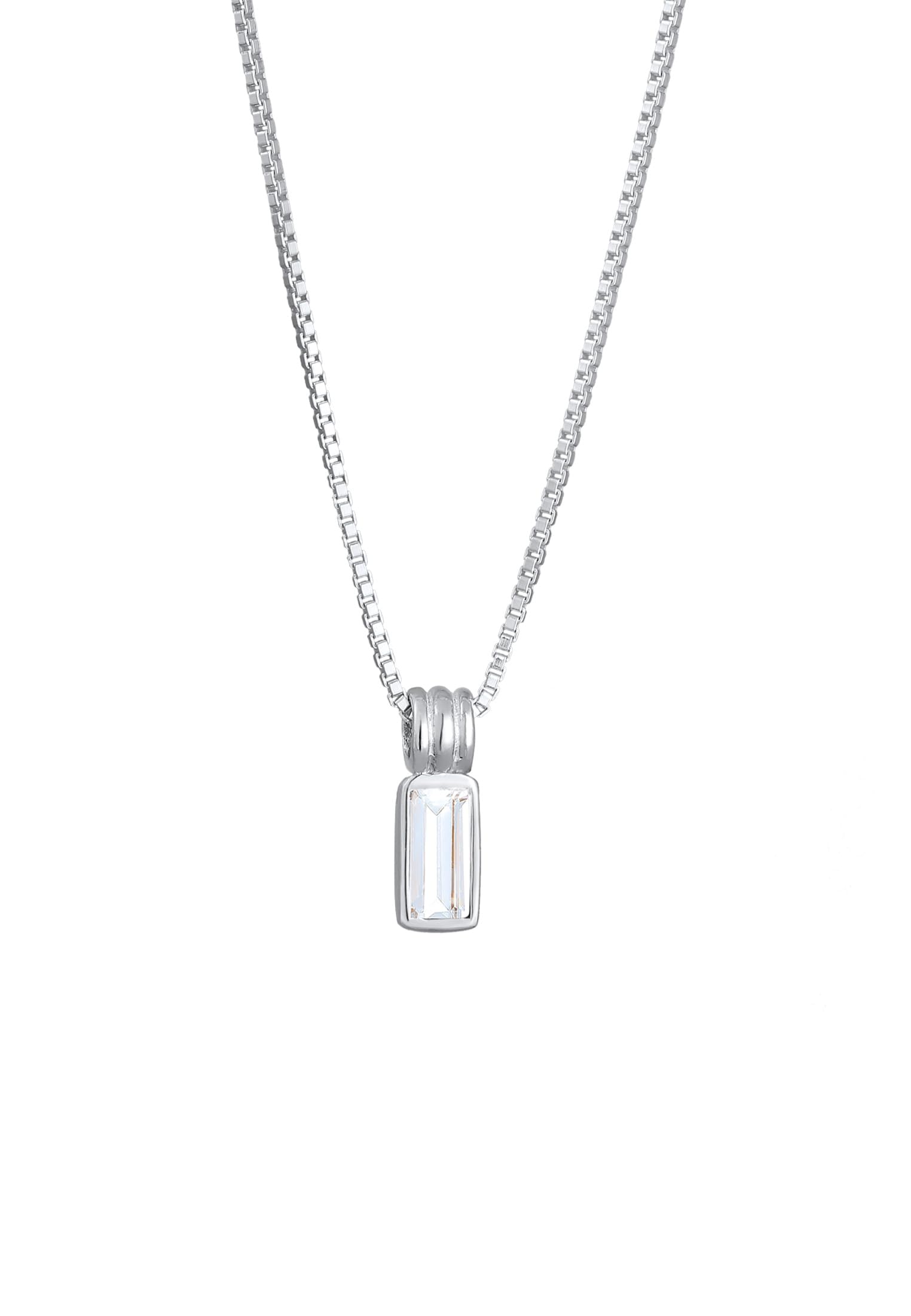 Kuzzoi Collar para hombre con colgante de topacio (7 mm), plata de ley 925, cadena de plata de ley 925, hecha a mano, longitud 50 cm, Plata de ley, Topacio