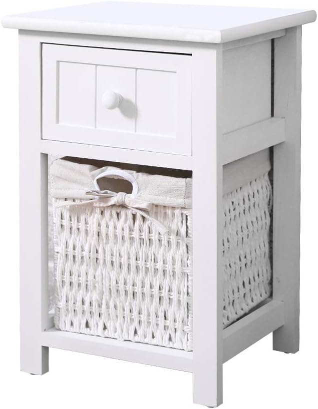 White Bedside Table