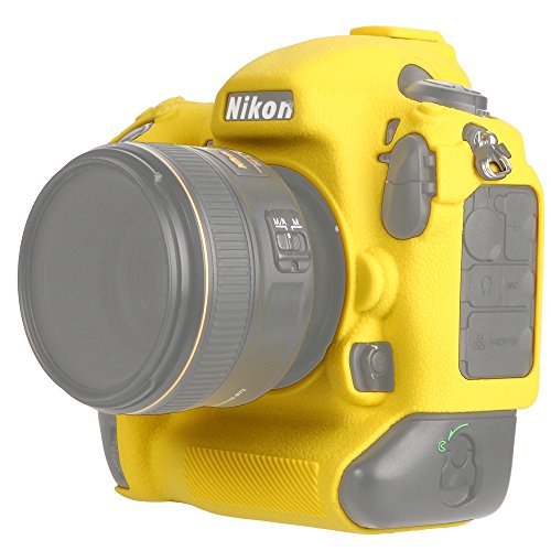Protection caméra silicone jaune pour boîtier photo reflex Nikon D5 - 4
