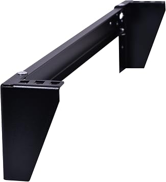 RackPath 1U Vertical Wall Mount Rack - Heavy Duty 125lbs Capacity Vertical Mounting Bracket