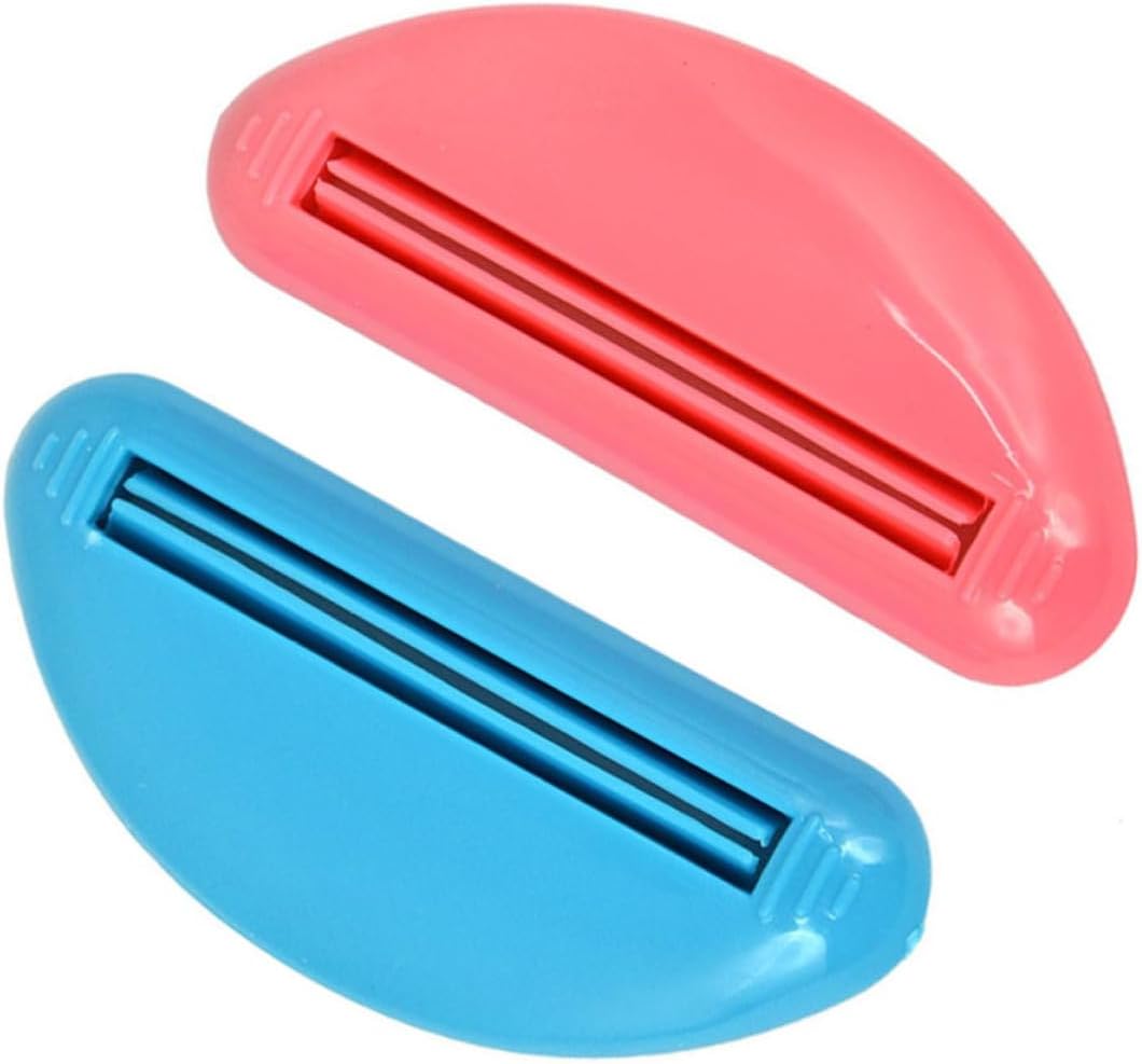 6 Pcs Manual Toothpaste Extruder ABS for Home Bathroom Use Blue Red