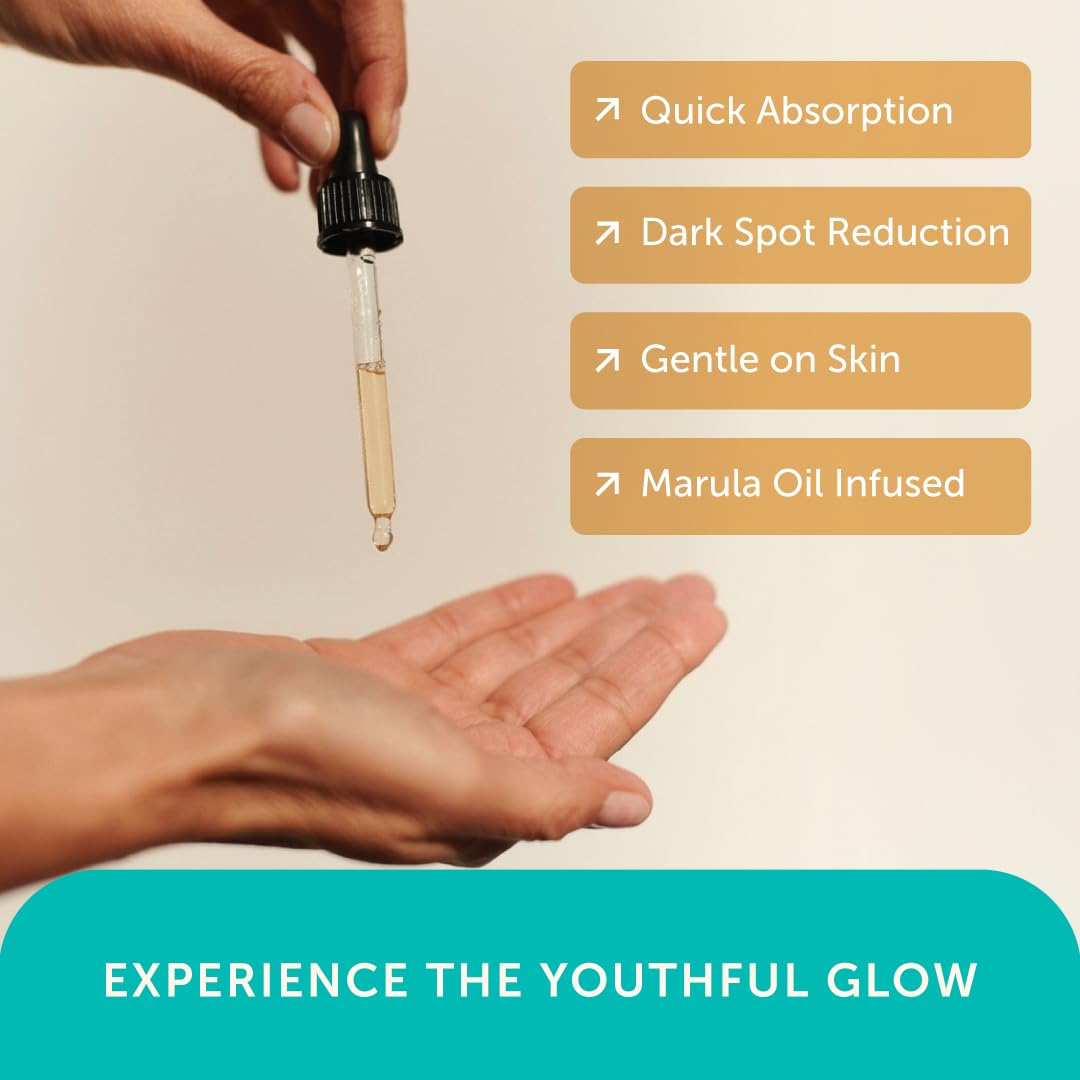 Mambino Organics Youth Glow Hydrating Serum – Organic, Face Serum with Namibian Marula – Nourishing Omegas & Vitamin C for Dryness, Dark Spots, Dullness – Cruelty-Free Skin Care, 1 fl oz - Image 3