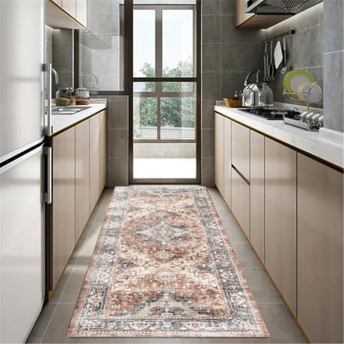 Tapis de course lavable antidérapant gris 65x180cm tapis de sol