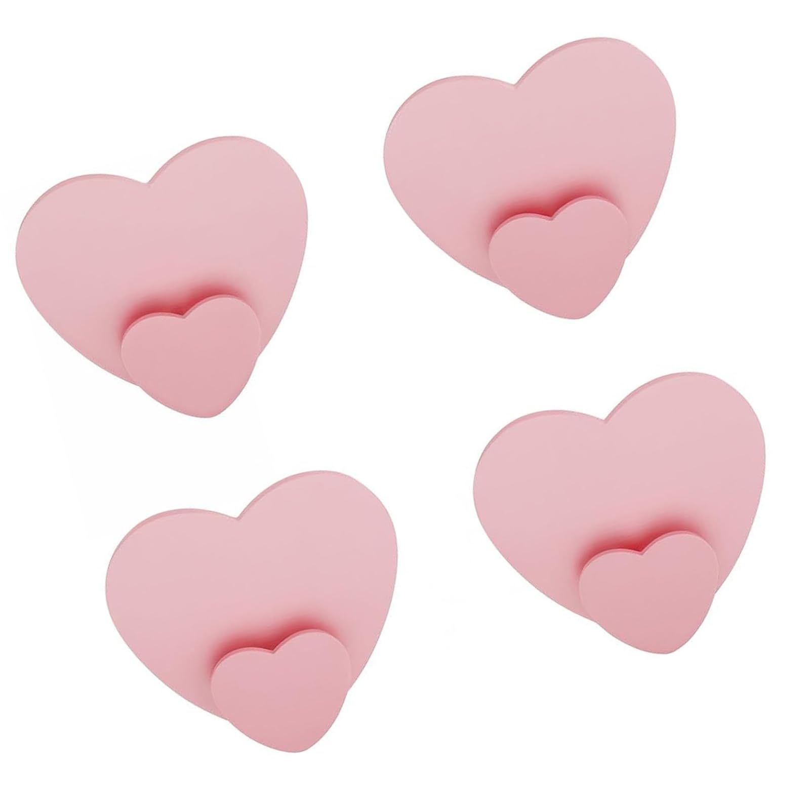 Yrohgkpn A Of 4 Elegant Heart Shaped Dhesive Wall Hooks Hangers For Bathroom Towel Hanging Nd Room Decoration Heart Shaped Hooks