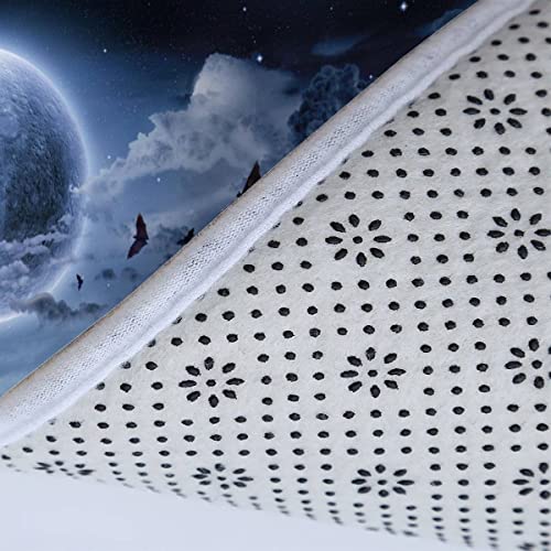 Zifarm Badematte rutschfeste 50x80 cm Halloween Badvorleger-Set 3D Drucken Kürbis Laterne Horror Mikrofaser Flanell… – Bild 8