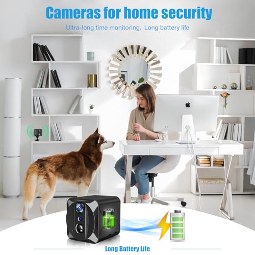 YHRBTPO 2024 Upgraded Mini Spy Camera Hidden Camera,4K WiFi Wireless Camera, 100 Days Standby Battery Life,AI Motion Detection Alerts,Nanny Cam Security Cam for Indoor,Home,Baby,Pets 6 511AO5gntyL