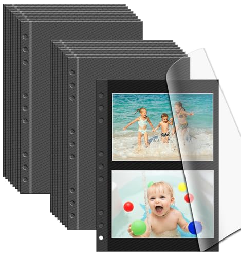 Photo Album Pages Refill for 6 Ring Binder