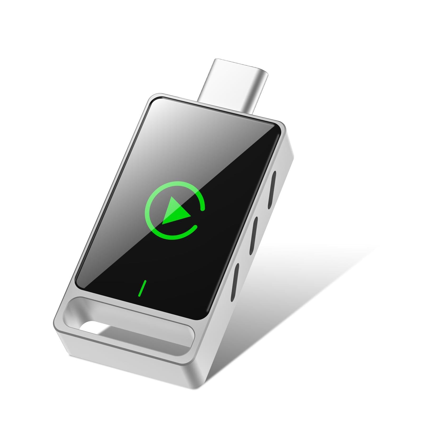 Nuevo Mini Mejorado, Adaptador Inalámbrico Android Auto y CarPlay 2 en 1 | Plug & Play diseño de Ojo de Cerradura Conexión Estable para iOS 10+ y Android 11+ para Coches Desde 2016(Tipo-c)
