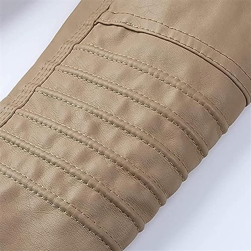 Veste courte PU moto biker ajustée pour le printemps automne - 4