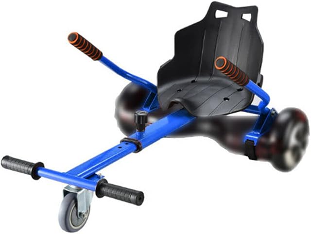 Hoverkart Frame Go Cart for Hoverboard Accessories, Hover Cart Balance Scooter Seat Adjustable Length for 6.5 8 10inch Segway, Graffiti Galaxy Flame Camo (Blue)