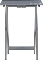 Vista 13 de Linon Home Décor SAMM TV, juego de mesa de bandeja gris