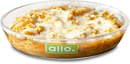 Allo Borosilicate Oval Glass Baking Dish, Baking Tray, Oven and Microwave Safe, 700ml, Transparent