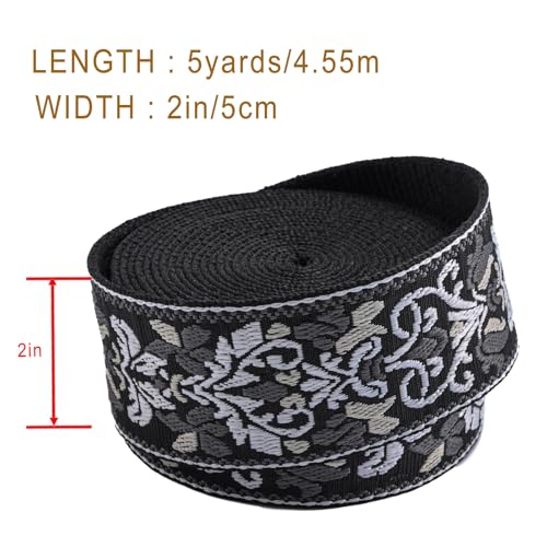 Image of SHEING Cotton Webbing 1.5 inch 2 inch - Polycotton Webbing, 5 Yards Heavy Webbing Straps for Arts and Crafts, Purse Strap, Camera Strap, Guitar Strap, Luggage, Slings