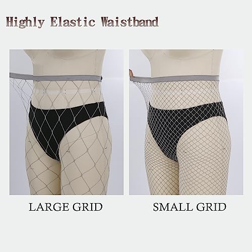 Benefeet Sox Women's Fishnet Stockings High Waist Sexy Mesh Fishnet Tights 2/4 Styles Fishnets Pantyhose(One Size)3