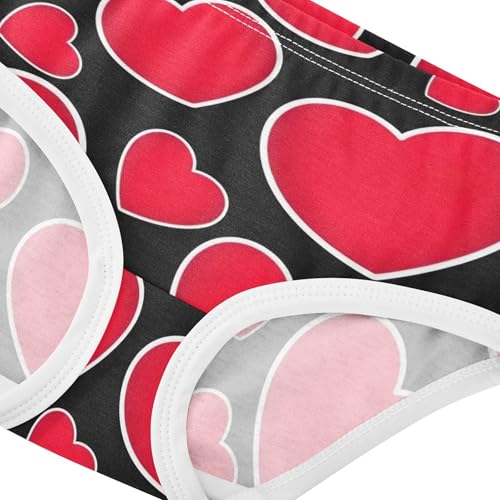 Florals Toddler Underwear Floral 2t Cotton Panties Little Girl Bold Red Hearts White Black Undies Kids Briefs4