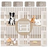 Gupamiga Puppy Playpen, Dog Playpen Foldable with Door, Puppy Run for Home, Solid and Smooth, Easy Installation, White (89 x 89 cm) - Image 5