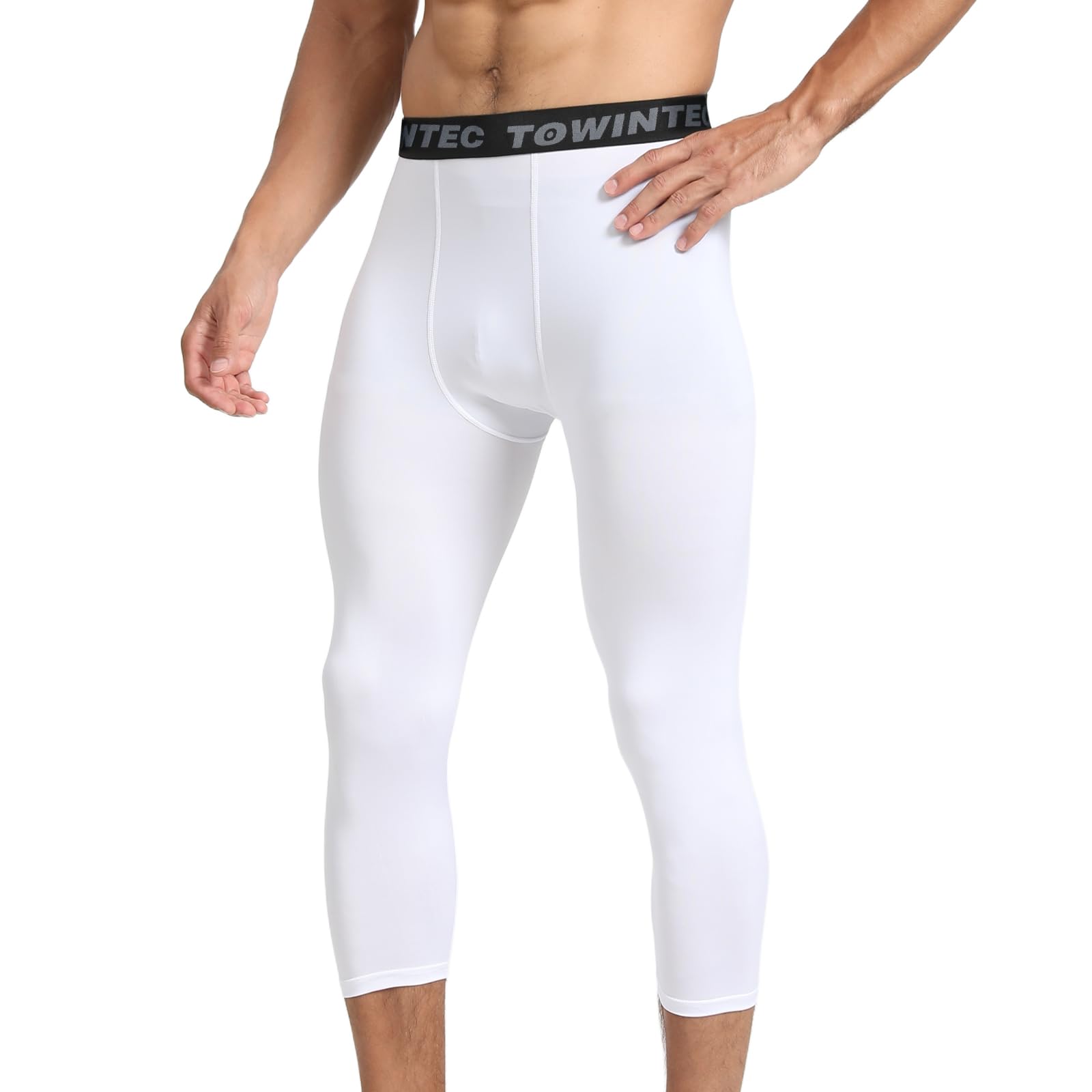 Mallas Hombre 3/4 Leggings de Compresión Entrenamiento Deporte Capa Base Transpirable