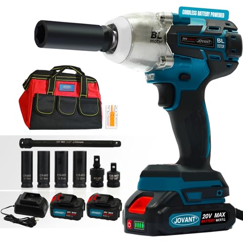 Kit de chave de impacto sem fio, chave de impacto sem escovas de 20 V máximo, chave de impacto elétr