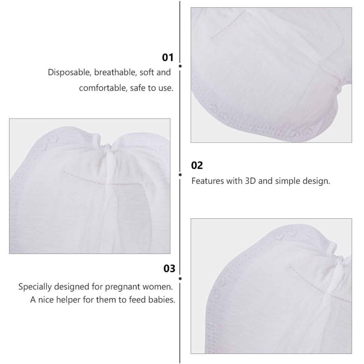 Abaodam 24pcs Disposable Breastfeeding Pads Ultra Breathable Nursing Pads for Leaking Individually Packaged High Absorption for Moms