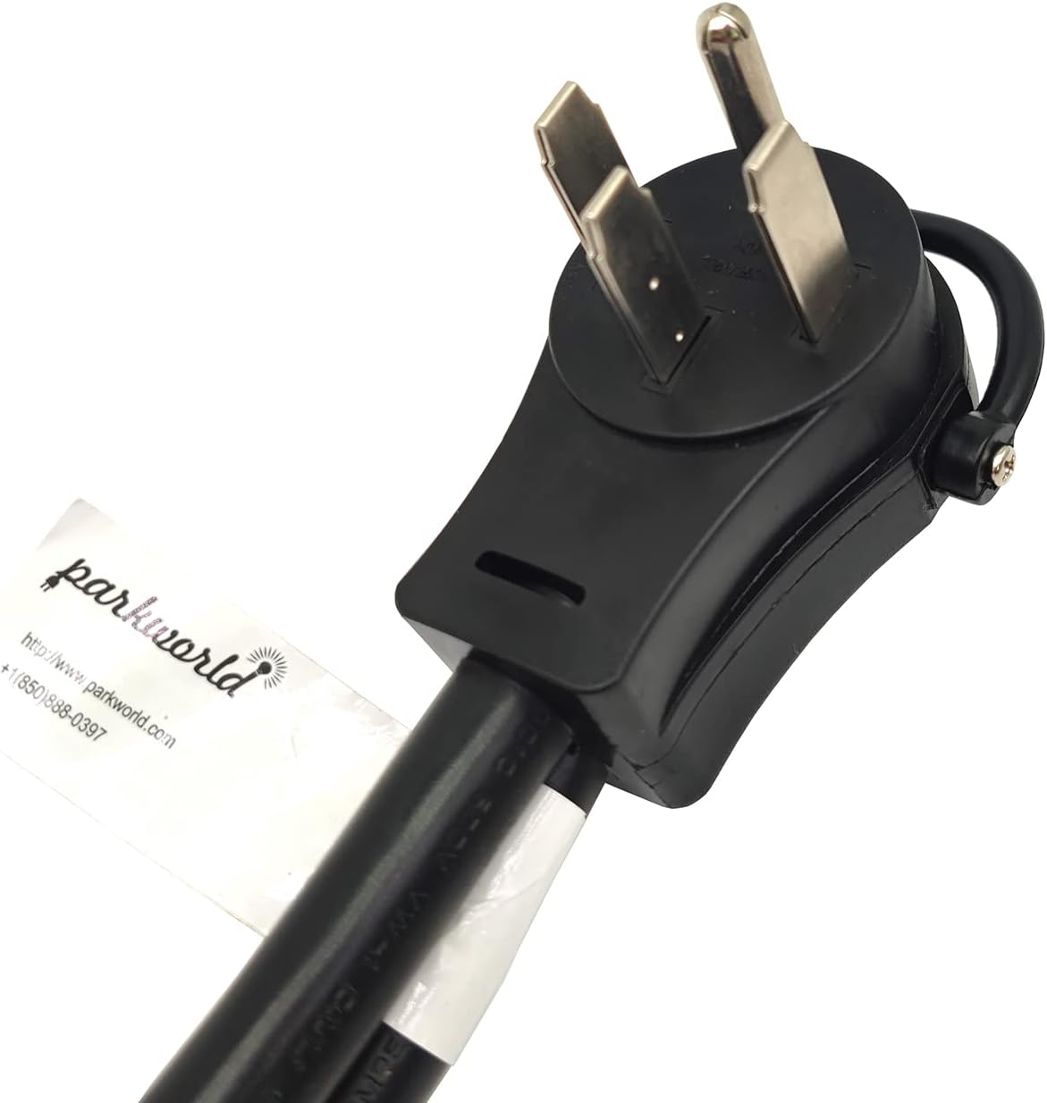 Parkworld 62596A 4-Prong RV Splitter, NEMA 14-50P to 6-20R (T-Blade Also for 6-15R) Dual Outlet (1.5 Feet)