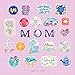 Navy Peony Heartfelt Mother's Day Stickers (22 Pieces) - Floral Themed, Funny, Waterproof | Mom Stickers for Crafts, Scrapbooks, Water Bottles