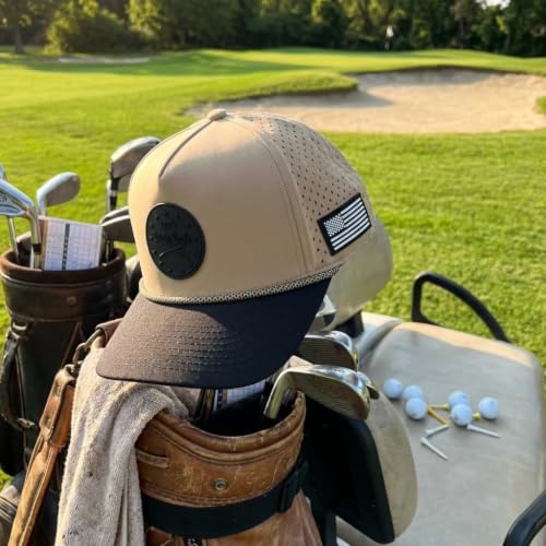 Image of Curves & Clubs USA Golf Rope Hat - American Flag Golf Cap, Performance Hat - Adjustable, Breathable