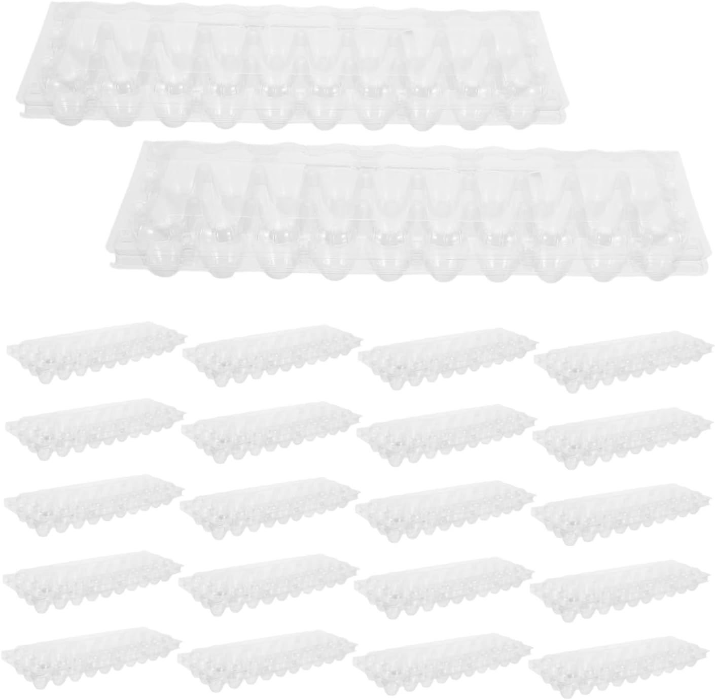 30pcs Quail Egg Cartons Plastic Egg Storage Tray with 30 Grids for Secure Transportation Odor Free Material Suitable for Supermarket and Warehouse Use