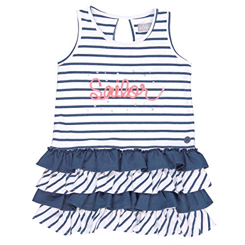 Boboli Combined Dress for Girl Vestito, Blu
