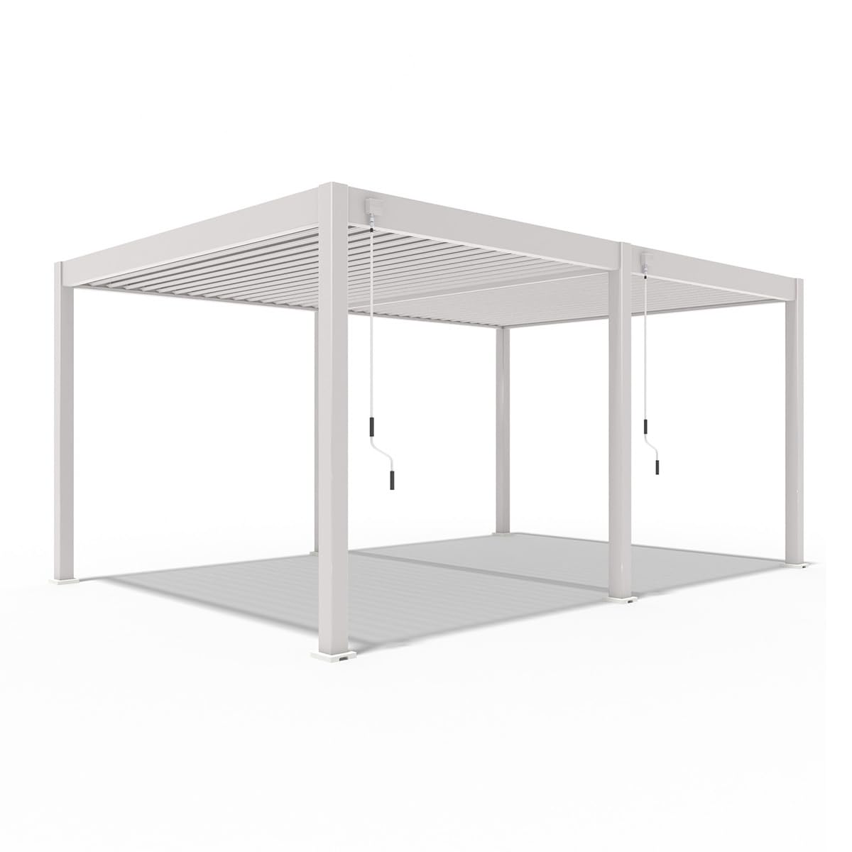 Weide Deluxe Pergola Alu-Lamellendach freistehend ohne Hitzestau 3 x 4 m Sand