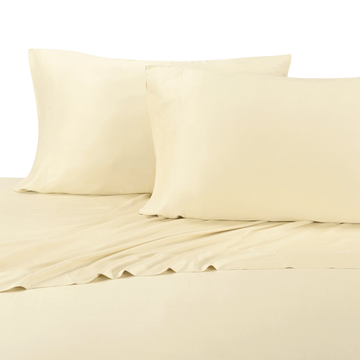 Abripedic 5-Piece Split King Tencel Sheet Set - 600 Thread Count, Adjustable Bed, Ivory - View #4
