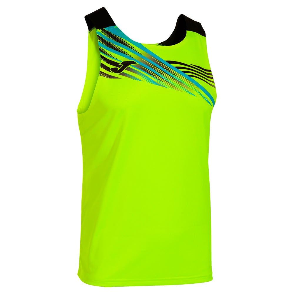 Joma Men's Fluorescent Yellow/Black Elite Tank Top X Fluorine Yellow