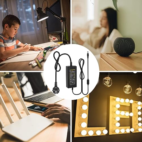 24V 5A Netzteil, 120W Spannungswandler AC 100-240V zu DC 24V Netzadapter Transformator Trafo 5,5mm x 2,5/2,1mm DC Jack, Universal Steckernetzteil Adapter für LED Streifen,LCD Monitor,LED Treiber