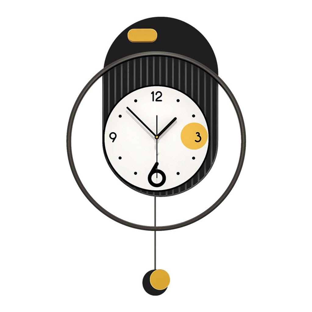 Horloge murale salon silencieuse pour décoration maison épurée