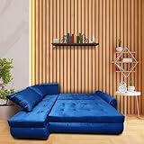 COMFATRA London sofa bed with storage, Left & Right Hand Facing L shaped sofa, Easily Convertible Sleeper sofas & couches, Pull-Out Sleeper corner sofa ((Blue) - Image 4