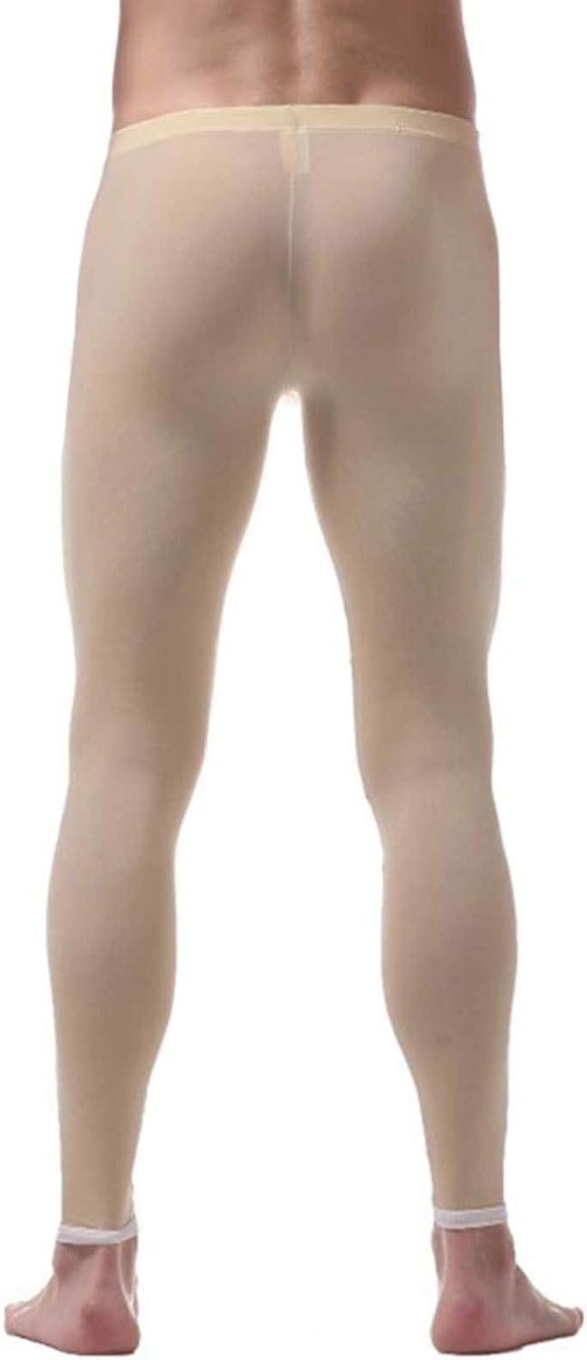 ACSUSS Men's Athletic Sports Thin Leggings Pants Long Johns Bottoms Workout Running Tights Underwear