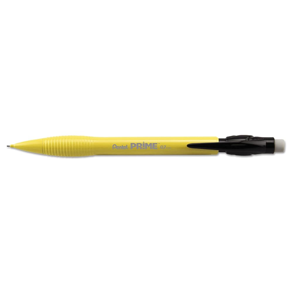 Pentel Prime Mechanical Pencil 0.7mm, Yellow Barrel, Box of 12 (AX7G)