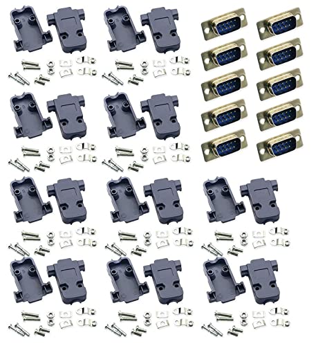 Erh India (Pack of 10 DB9 Connector Male 9 Pin Electrical RS232 D-SUB Connector Solder Type 2 Row for Computer PCB DB9 Connector Male rs232 Connector Male with Cover (B09Q3CRP72) Amazon Price History, Amazon Price Tracker