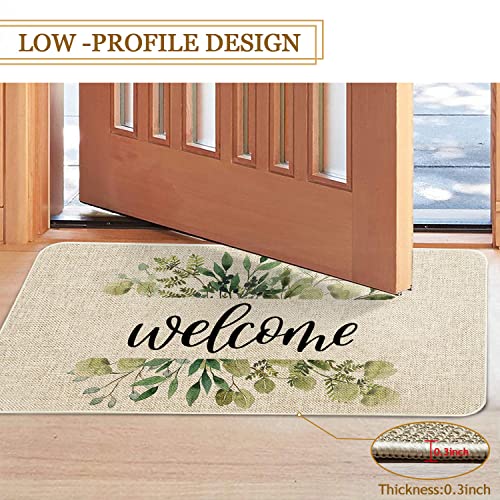 Roszwtit Spring Door Mat 30 X 17 Inch Spring Floral Welcome Doormat Indoor Outdoor Entrance Floor Mat Non Slip Spring Decor Rubber Mats #TOP4