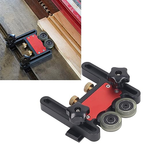 Respicefinem FHrungsrolle Lagerschaftwalze Featherboard StoDMpfung TischkreissGewalze Holzbearbeitung Doppelrad Verschiebbare Vorschubwalze Brett Hilfswerkzeug