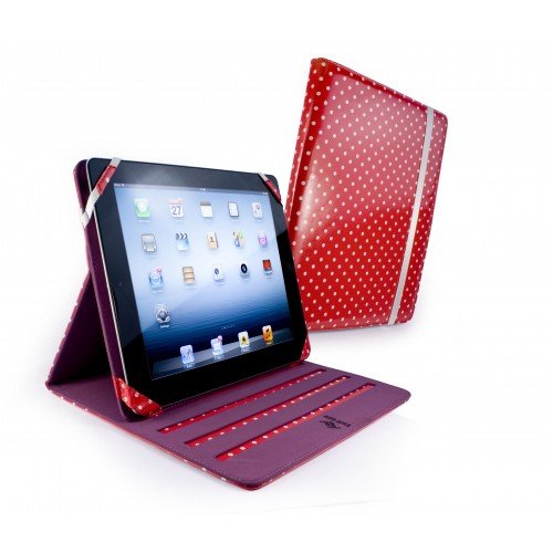 Tuff-Luv TLTIEFSPAN Housse Rouge, Blanc étui pour tablette - Étuis pour tablette (Housse, Apple, iPad 2, new ipad (Retina), Rouge, Blanc) Cover