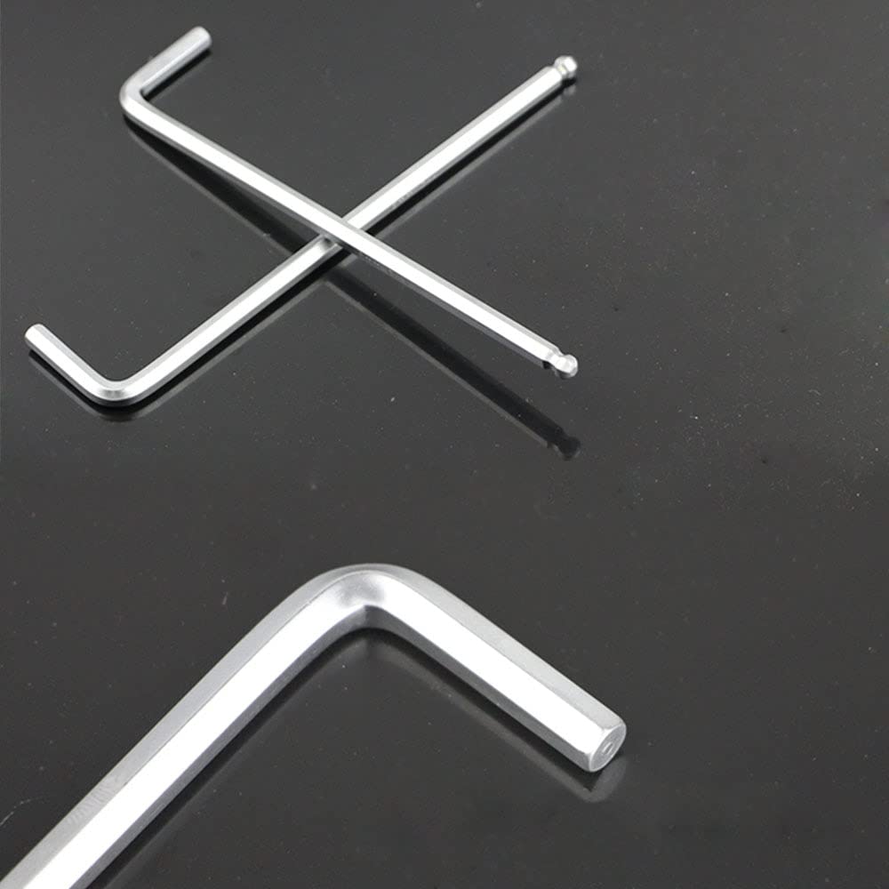 1-5 szt. 1,5 mm - 10 mm stal CR-V narzędzia do naprawy kluczy sześciokątnych w kształcie litery L potężny klucz imbusowy głowica kulowa długość klucza imbusowego (kolor: 20 zestawów, rozmiar: Płaska końcówka 5 mm (2 szt.)
