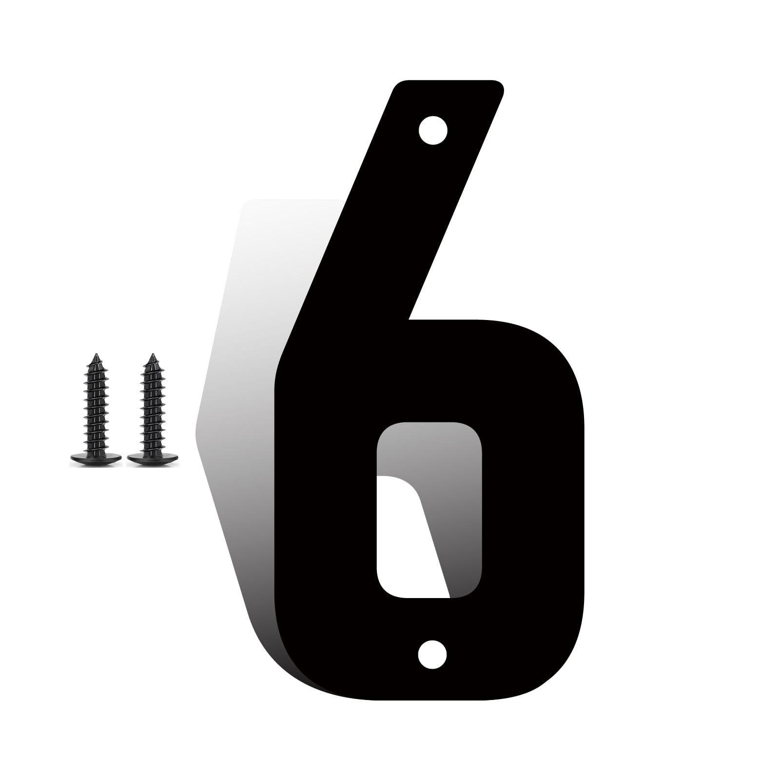 10 Inch Large Metal House Numbers, Metal Address Numbers, Modern Black House Number for Outside, Outdoor Address Number for Apartment Home Street Office (6) — image 1