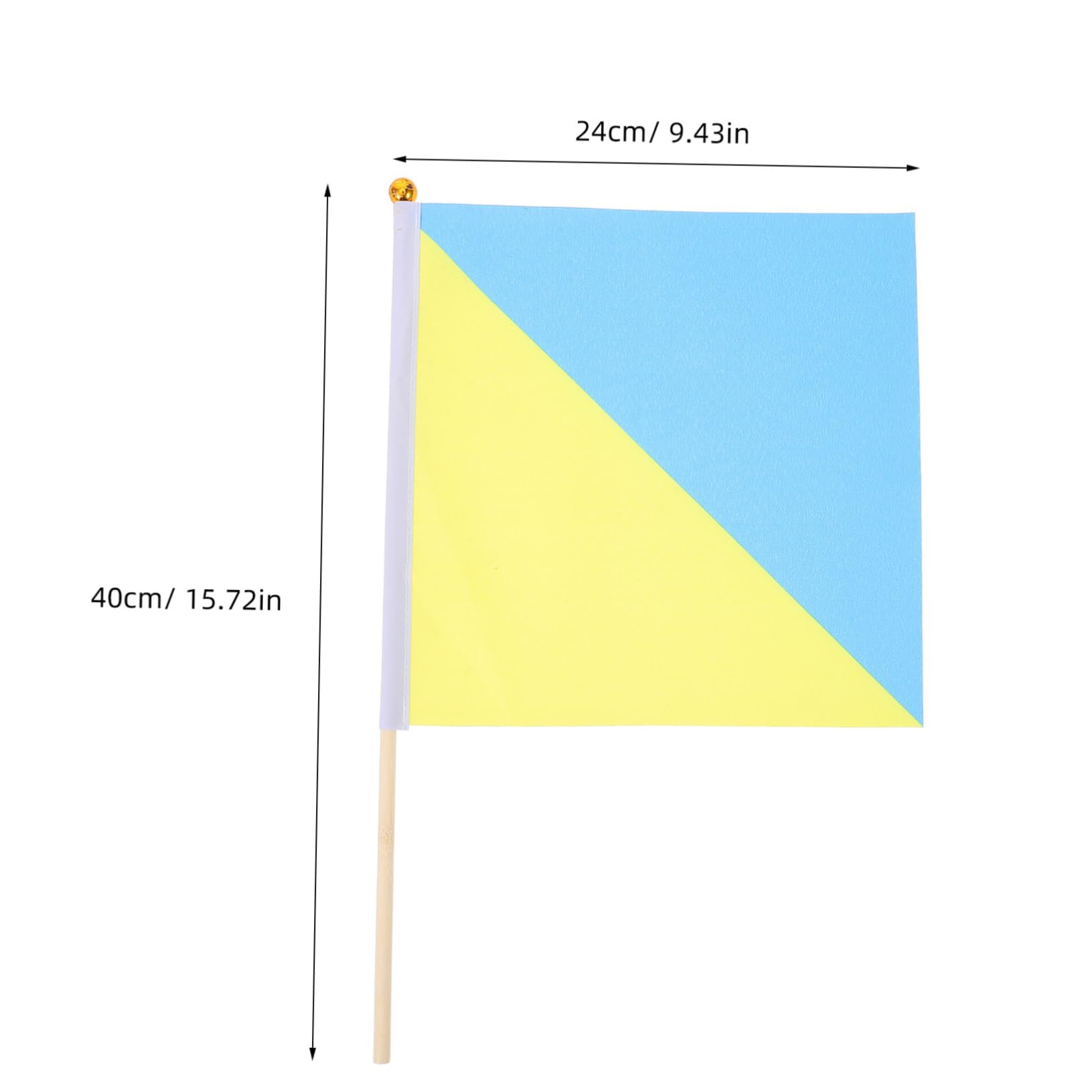 BUTIFULSIC Signal Referee Flags 4pcs Navy Flags Wood Poles Waving Commanding Equipment for Sports and Training