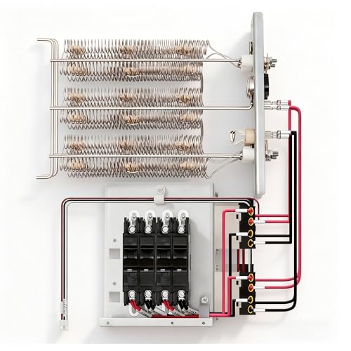 DELLA 20kW Electric Heater Kit with Circuit Breaker for DELLA Air Handler, 230 V/ 60 Hz, 1 Phase, Compatible with 48K 60K BTU Ducted Central Air Condi