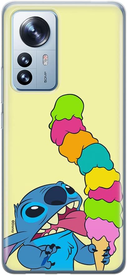 ERT GROUP Mobile Phone case for Xiaomi 12 / 12X Original and Officially Licensed Disney Pattern Stich 018 optimally adapted to The Shape of The Mobile Phone, Partially Transparent