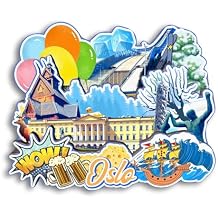 Refrigerator Magnet Oslo Norway Fridge Magnet City Travel Souvenirs Tourist Gifts 3D Classic Landmarks Handmade Crafts Home Decoration2263