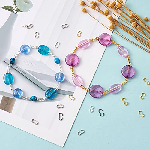 Pandahall 600Pcs Iron Quick Link Connectors Number 3 Shaped Clasps Charm Knot Chain Clasp For Bracelet Necklace Jewelry Making #TOP4