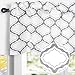 DriftAway Geo Trellis Window Curtain Valance Rod Pocket 52 Inch by 18 Inch Gray
