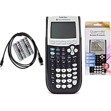 Texas Instruments TI 84 Plus Graphing Calculator with Guerrilla Military Grade Screen Protector Set, Certified Reconditioned